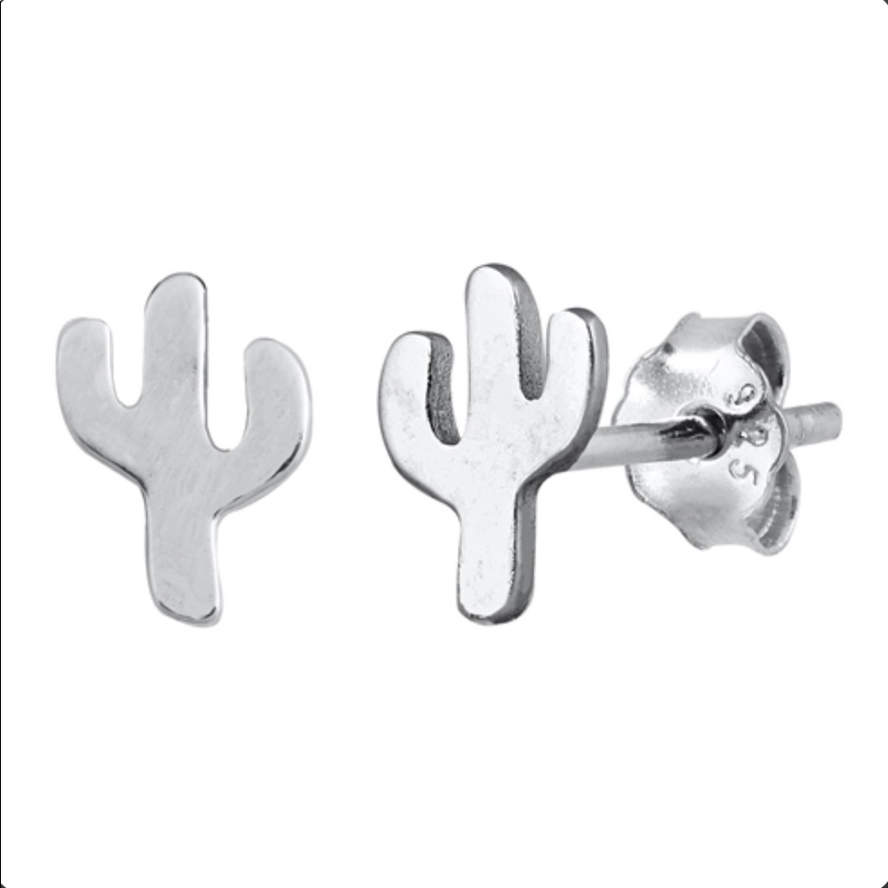 Sterling Silver Saguaro Micro‎ Studs